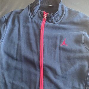 Jordan black and red zip up